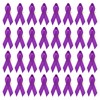 PATIKIL 50 Pieces Purple Polyester Ribbon Satin Pins, Awareness Ribbon