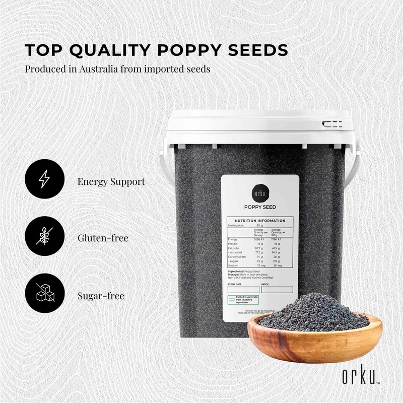 800g Poppy Seeds Unwashed Bucket Papaver Somniferum for Baking and