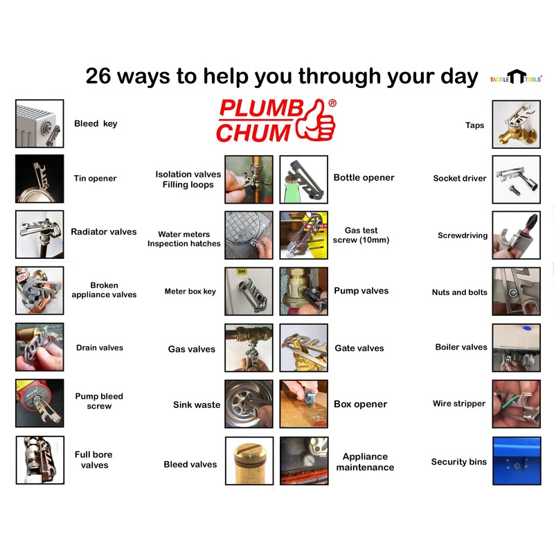 Plumb Chum universal bleed key, meter box key, The original