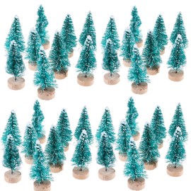 SevenMye 30pcs DIY Mini Christmas Trees Desktop Home Decor Christmas Decoration Kids Gift Pine Needle Christmas Tree