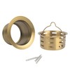 LQS Gold Extended Sink Flange with Deep Basket Strainer, Deep