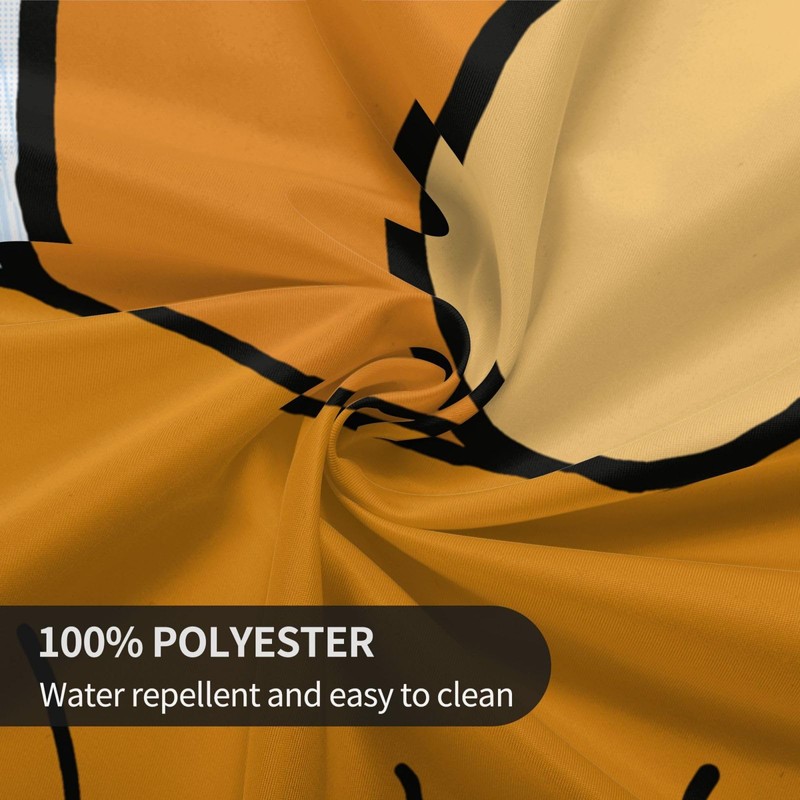 HYTTER Cartoon Pug Prints Tablecloth Round Decorative Tablecloth 60 in