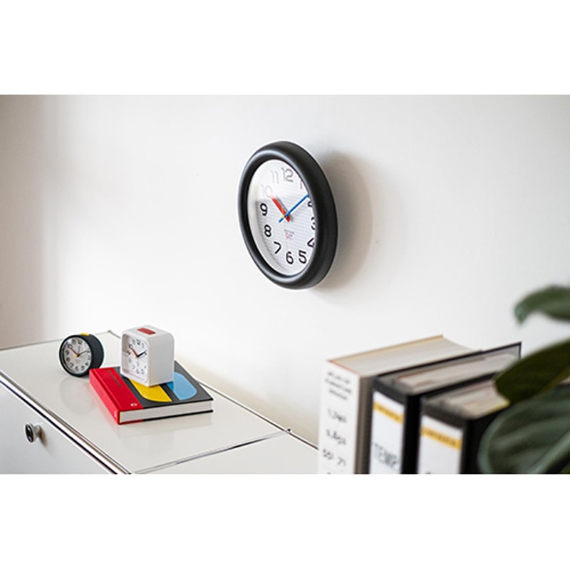 Elcomune WCL-022 Bauhaus GENE WALL CLOCK Bayer Wall Clock, Black