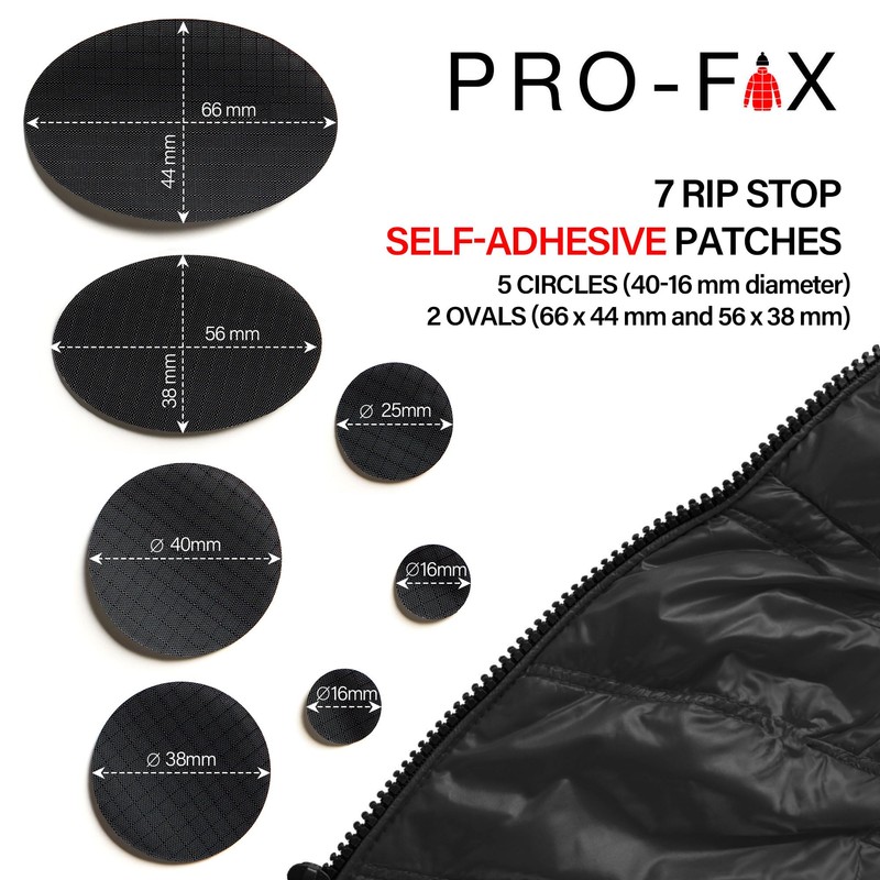 DJR Down Jacket Repair Patches (Self-Adhesive) (Silver)