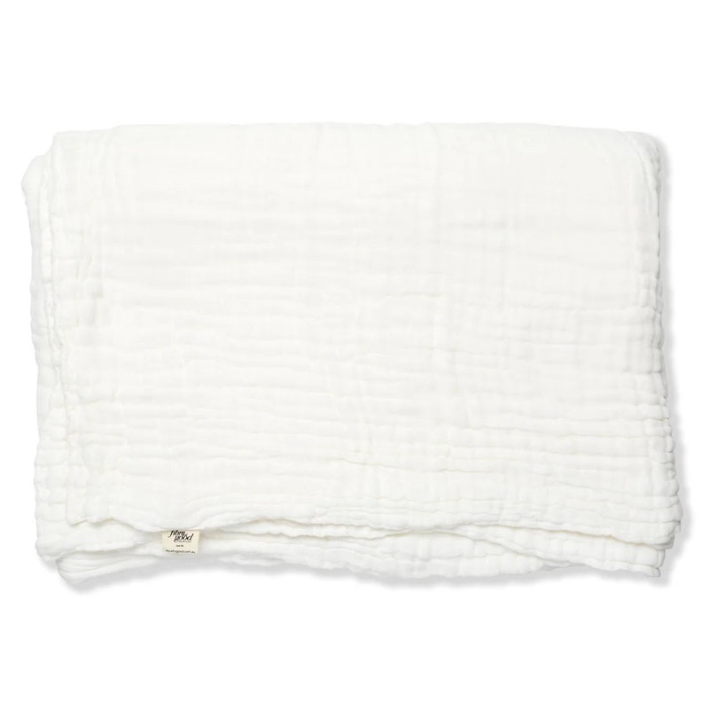 Fibre For Good Cotton Muslin Blanket, White