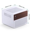 JONSBO N4 White NAS Pc Case, Walnut Wood, 8-Drive Bay/6