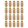 sourcing map 100Pcs Threaded Inserts, M6-1x25 Zinc Alloy Hex Socket