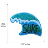 KLORIZ Surf Embroidered Iron On Sew On Patch Sea Wave