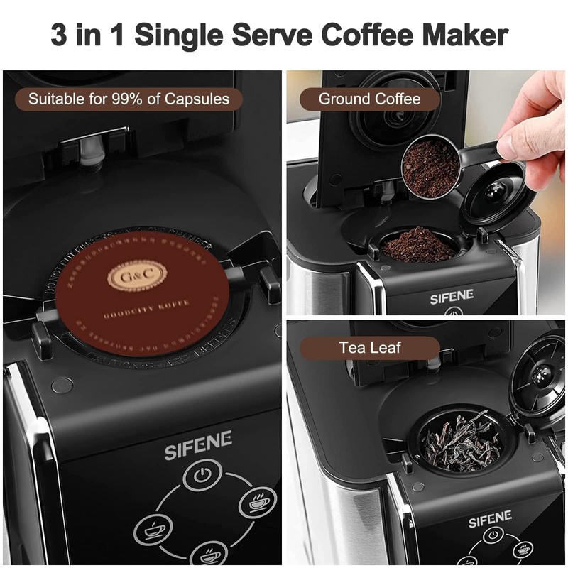 SIFENE single serve coffee machine 3-in-1 coffee maker for quick