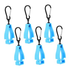 iplusmile 6pcs Glove Holder Clips Carabiner Clamps for Duty Belt for Construction Firefighter and Climbing Gloves Easy Use Clips