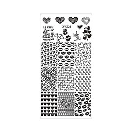 Generic Metal Nail Stamping Plate Happy Easter Bunny Rabbit Butterfly Moon Stars Xy Z28 Nail Wraps Art Stickers Manicure Supplies for Women for Home Nails Full Long Lasting Easy Apply and Remove