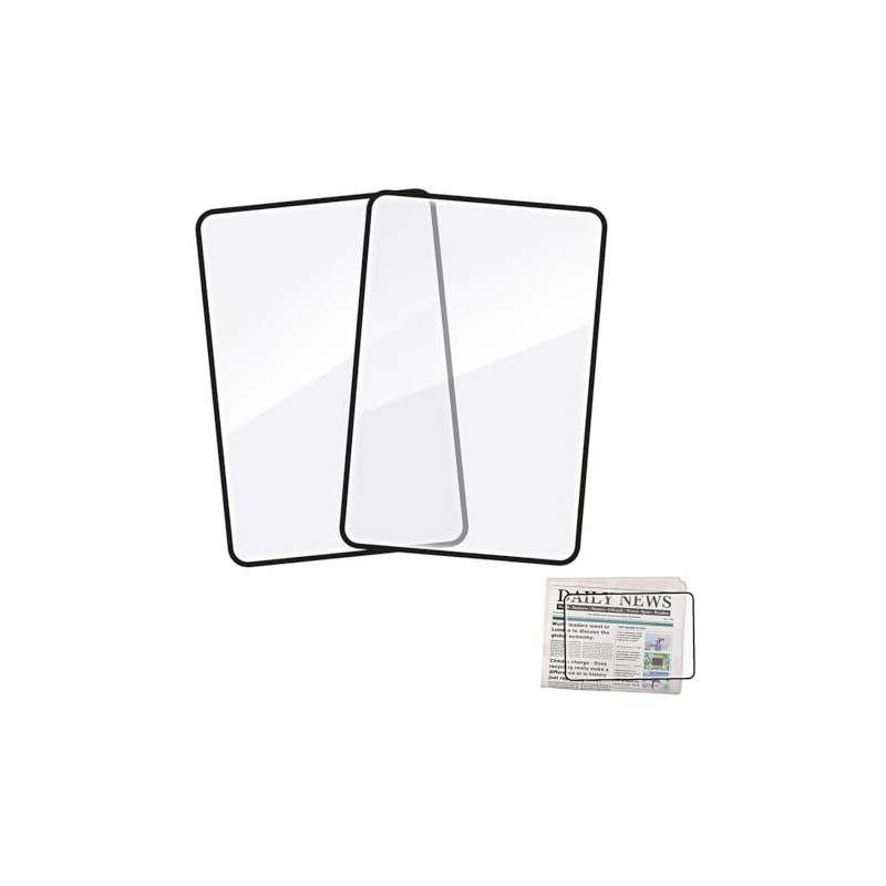 2 Pcs Magnifying for Reading 3X Flexible Plastic Magnifiers Lenses