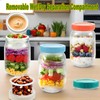Klemon 6 Pack Glass Salad Jars with Lids Meal Prep,Salad