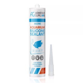 ag adhesive guru Aquarium Silicone Sealant Clear (10.5 fl oz), 100% Non-Toxic for fish 1 pk