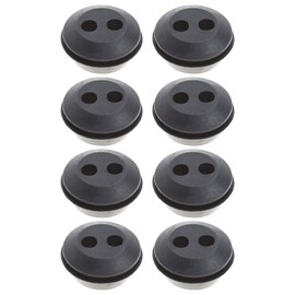 eMagTech Pack of 8 5 x 19 mm 2 Hole Fuel Tank Rubber Grommets Black for Cutter Grass Trimmer Lawn Mower Brush Cutter Blower Parts