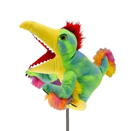 Dinosaur Golf Club Head Covers, Funny Caudipteryx Driver Headcover Plush Animals, Small Size Fits Hybird and Irons