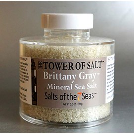 Salts of the 7 Seas Brittany Gray Sea Salt- Presented in Clear Acrylic Stacker Jar
