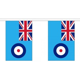Flagtex RAF Ensign Rectangle Bunting Premium Fabric Bunting For Indoor and Outdoor Use (9m (30 Flags))