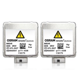 DAMA Automotive Lighting OEM D8S Original Xenarc Xenon HID Headlight Bulb 66548 42V 25W PK32d-1 4500K | Pack of 2