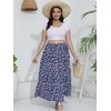 BERYDRESS Women's Casual Maxi Floral Skirts with Deep Pockets Elegant