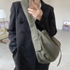 Cross bag shoulder canvas men's bag plain wide daily khaki 10ea