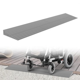 1.2" Rise Threshold Ramps for Doorways, 2000 Lbs Load Capacity, 34 inch Long Non-Slip Natural Rubber Power Wheelchair Ramp Stacking to Use for Doorways, Curb, Sweeper, Power Scooters, Bathroom-Grey