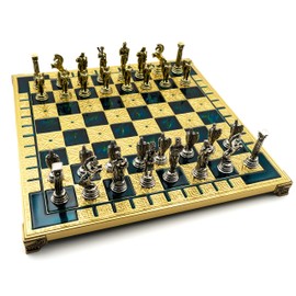 Handmade Icarus Metal Chess Set in Wooden Box