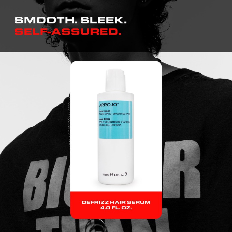 Arrojo Frizz Control Serum, 4oz – Sulfate & Paraben-Free Hair