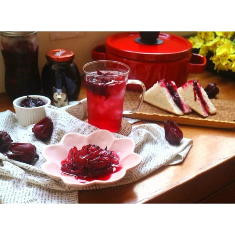 Seed-Top 50 Roselle Seeds Jamaican Sorrel Seeds Florida Cranberry Hibiscus