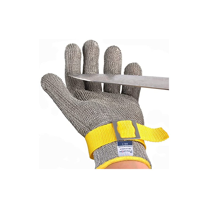 Dowellife Level 9 Cut Resistant Glove Food Grade, Stainless Steel