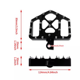 HDBUBALUS Black MX Style Foot Pegs Floorboard For Harley Softail Fat Boy Night Train Dyna