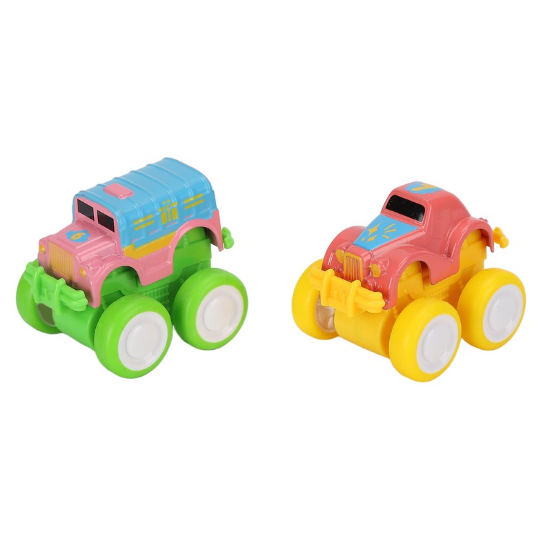 4pcs Pull Back Car Toys Cartoon Q Version Alloy Vehicle