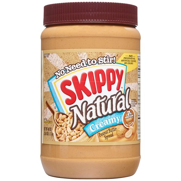 SKIPPY Peanut Butter, Natural Creamy, 40 Ounce