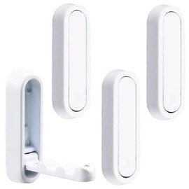 4 pcs Foldable Heavy Duty alloyed Wall Hooks for Hanging Coats and Hangers, no-Drill Adhesive Hole-Free Design, Sturdy Coat Hooks for Wall, Drawer Handle, Cabinet Handle (White)