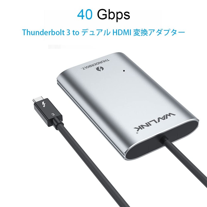 WAVLINK Thunderbolt 3 Mini Docking Station HDMI Adapter Dual 4K