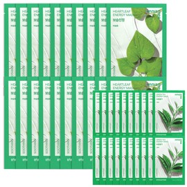 Innisfree energy mask Houttuynia cordata 20 sheets + green tea 20 sheets free / 이니스프리 에너지 마스크 어성초 20매+그린티20매 증정