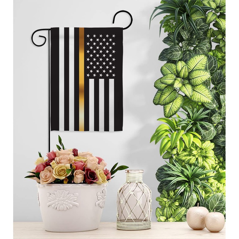 US Thin Gold Line Garden Flag - Set Mailbox Hanger