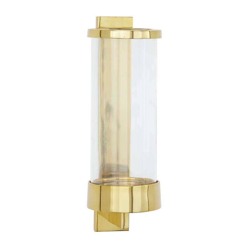 Deco 79 Aluminum Metal Single Candle Wall Sconce, 5" x