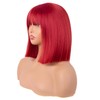 MapofBeauty 12 Inch/30 cm Straight Bob Flat Bangs Short Colorful