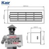 Kair 204mm x 60mm Airbrick with Surround - Terracotta