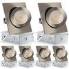 KnLnny Ware Square Brushed Nickel Recessed Lighting 4 Inch 6