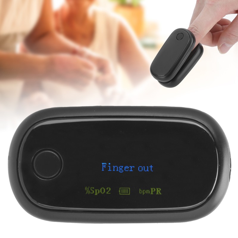 Fingertip Pulse Oximeter Rechargeable Blood Oxygen Saturation Monitor with Digital