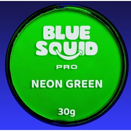 Blue Squid Pro Make-Up Face Paint and Body Paint - Neon Green (30 g), Face and Body Paint for Adults, Children, Fancy Dress and SFX