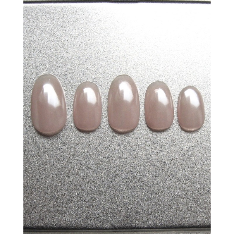 [Self-made] Glazed Powder Nail - Coffin Egg Tips / [자체제작]