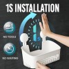 TAILI Suction Cup Shower Caddy Shelf Durable Storage Rack For