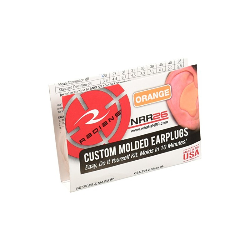 Radians Custom Molded Earplugs, Orange
