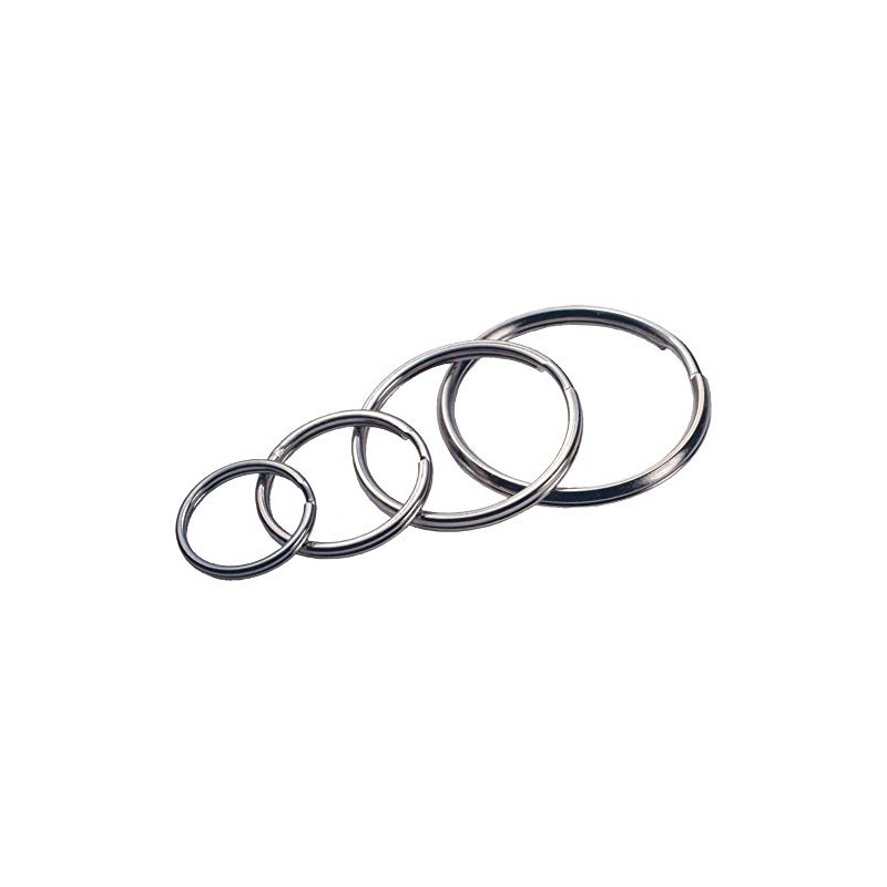 Hillman 701288 Assorted Split Key Rings Package, Silver Metallic, 4
