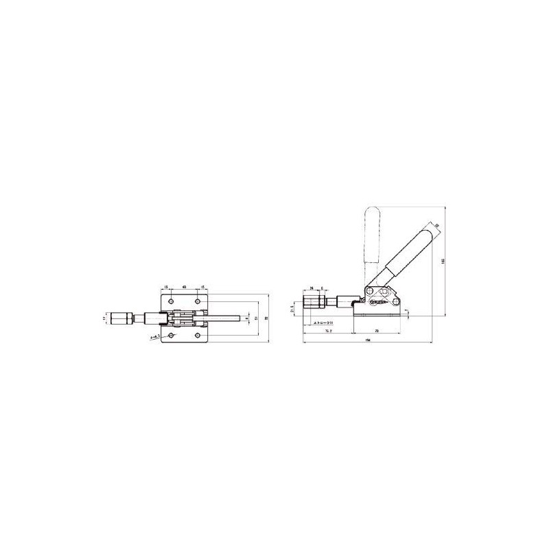 Super Tool Co., Ltd., TPBS51F, Lateral Push Type Toggle Clamp