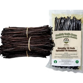75 Vanilla Beans Bulk For Making Vanilla Extract Grade A - NON-GMO Fresh Pods, "6-8" Inches.