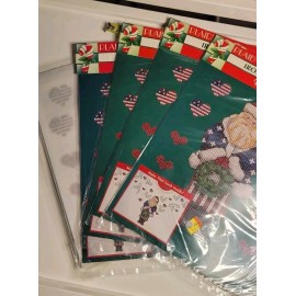 Plaid Patriotic Christmas Iron On Transfer Americana Santa Plaid WM57400 VTG Unopened